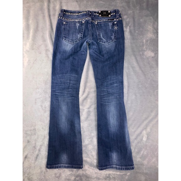 Miss Me Jeans Womens 28 Boot Cut Embellished Studded Medium Wash Denim Y2K 30x32 - Picture 12 of 13